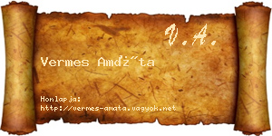 Vermes Amáta névjegykártya